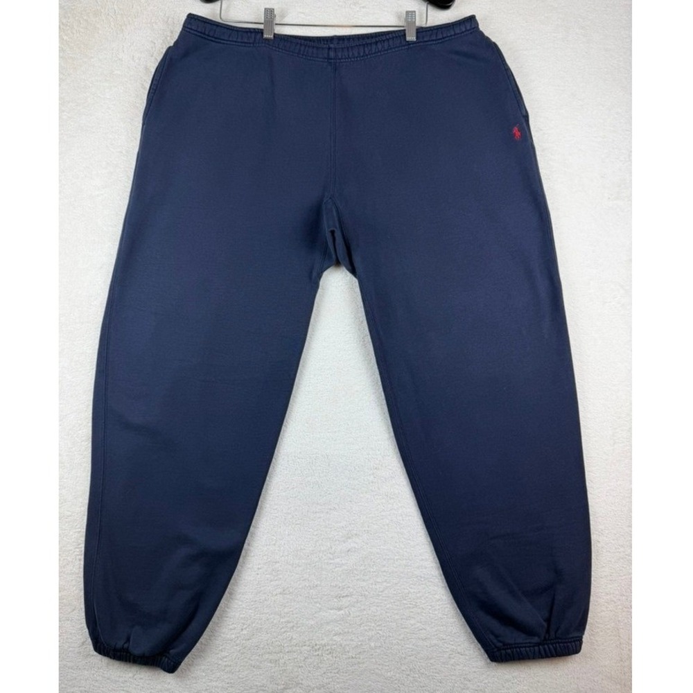 Vintage Polo Ralph Lauren Men's XL Navy Fleece Sweatpants Jogger Pony Logo‎ USA
